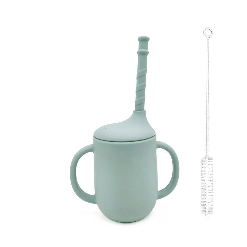 Silicone Baby Drinking Cup With Straw
